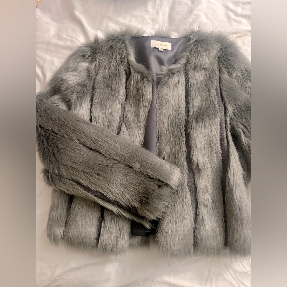 Skies are Blue Faux Jacket